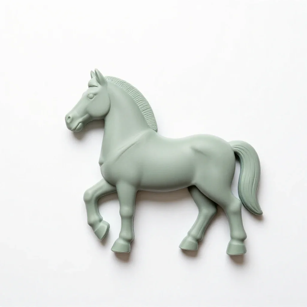 Warhorse isolated on a white background