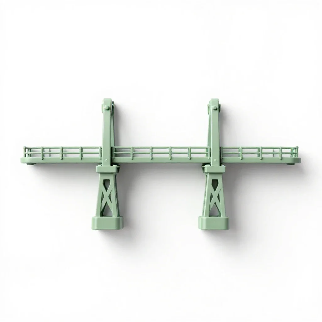 Trestle bridge isolated on a white background