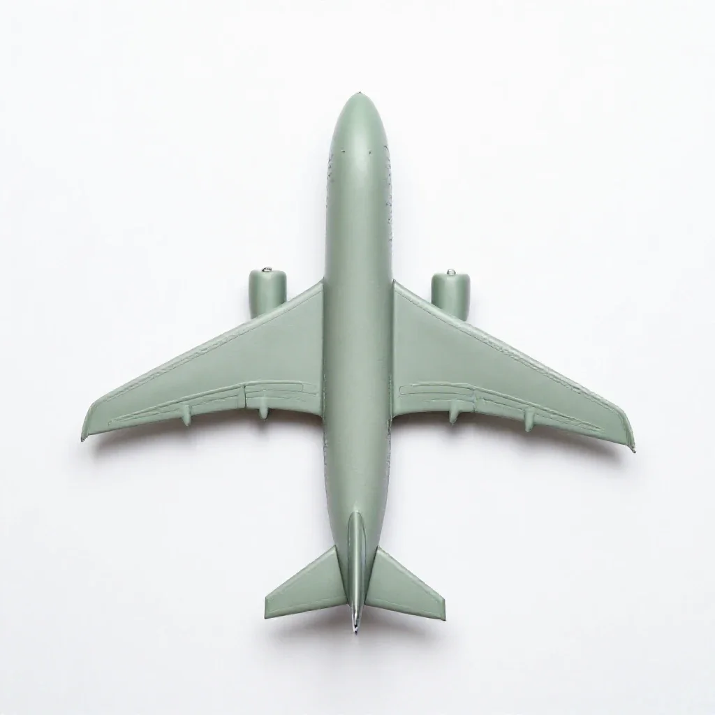 Match plane isolated on a white background