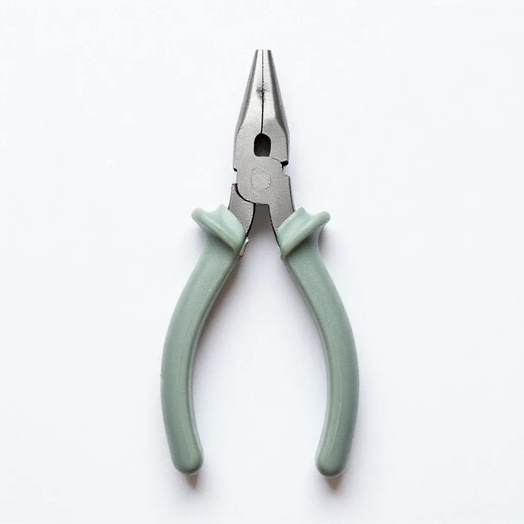Needlenose pliers isolated on a white background