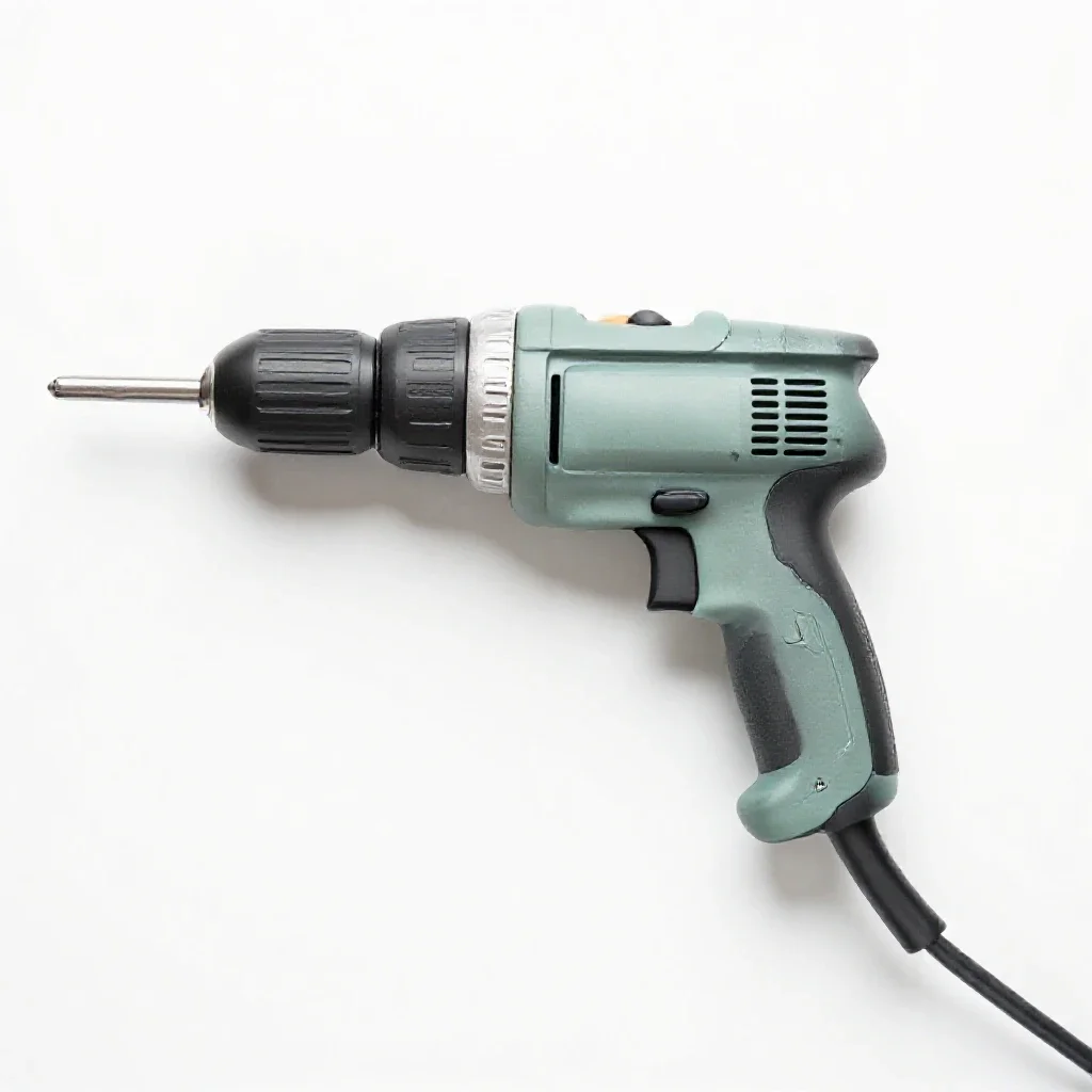 Pneumatic drill isolated on a white background