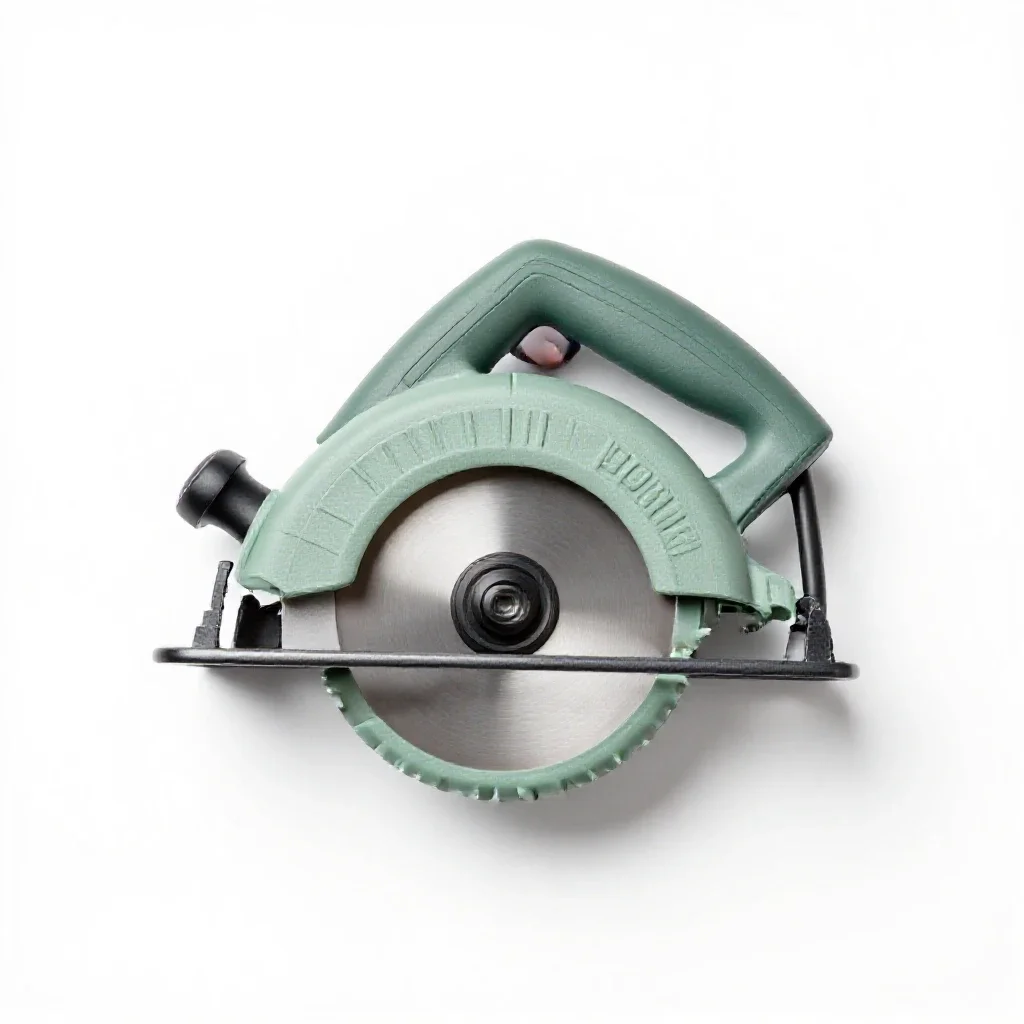 Portable circular saw isolated on a white background