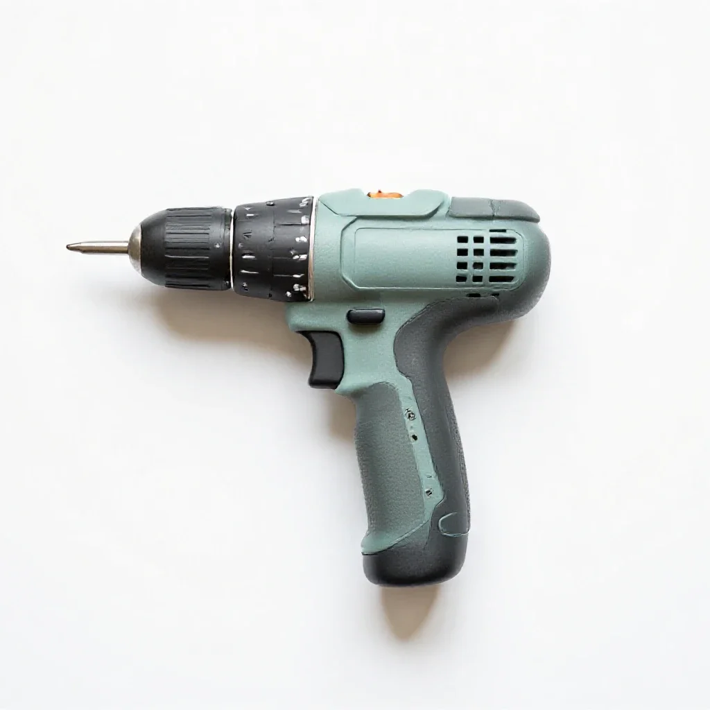 Power drill isolated on a white background