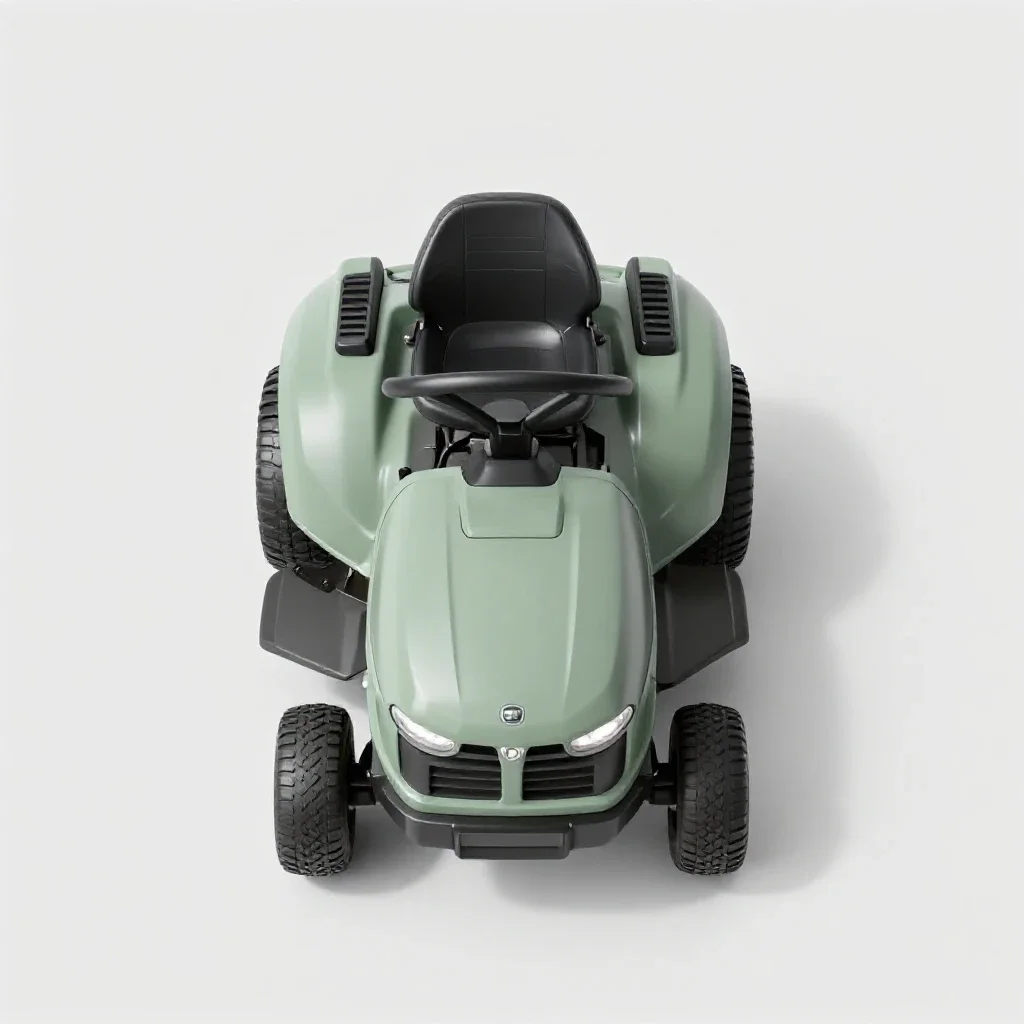 Riding mower isolated on a white background