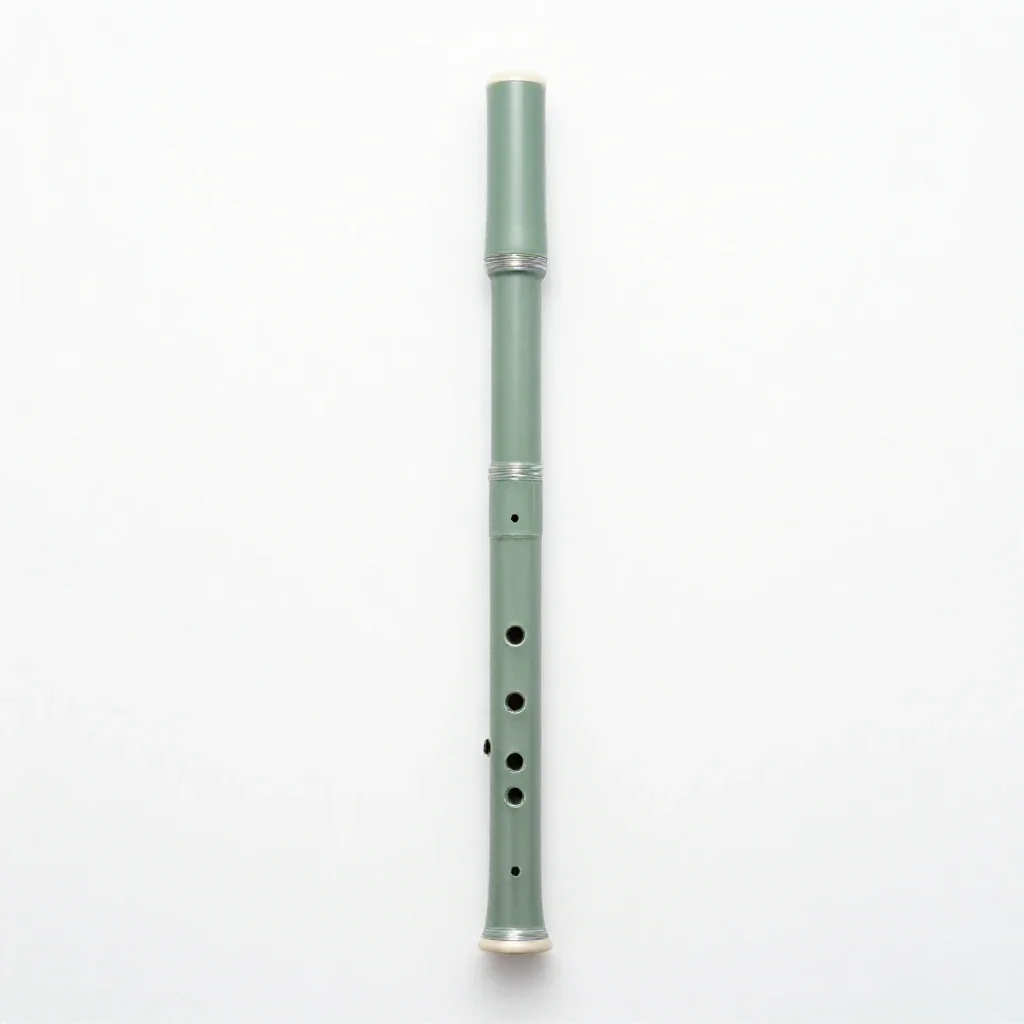 Straight flute isolated on a white background