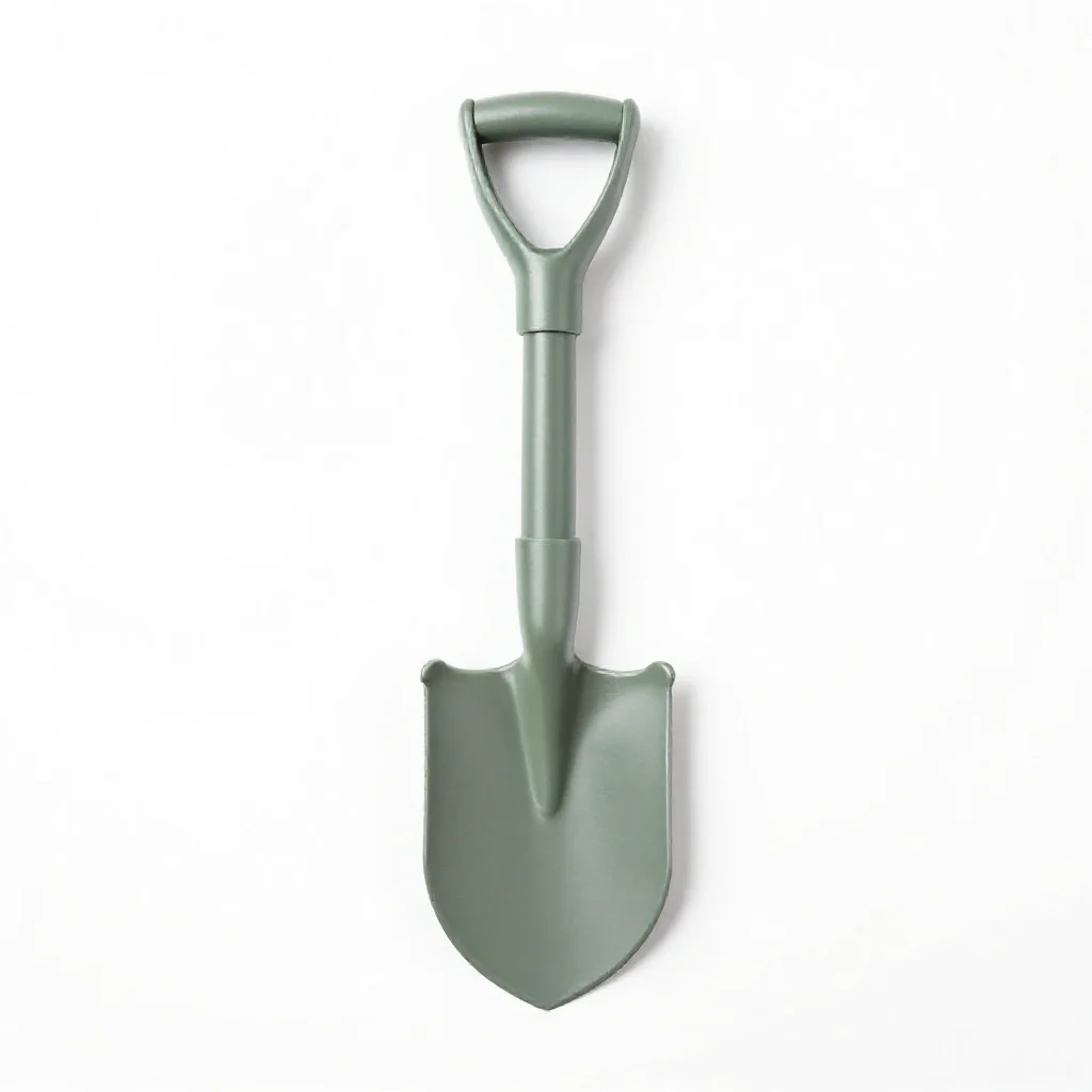 Entrenching tool isolated on a white background