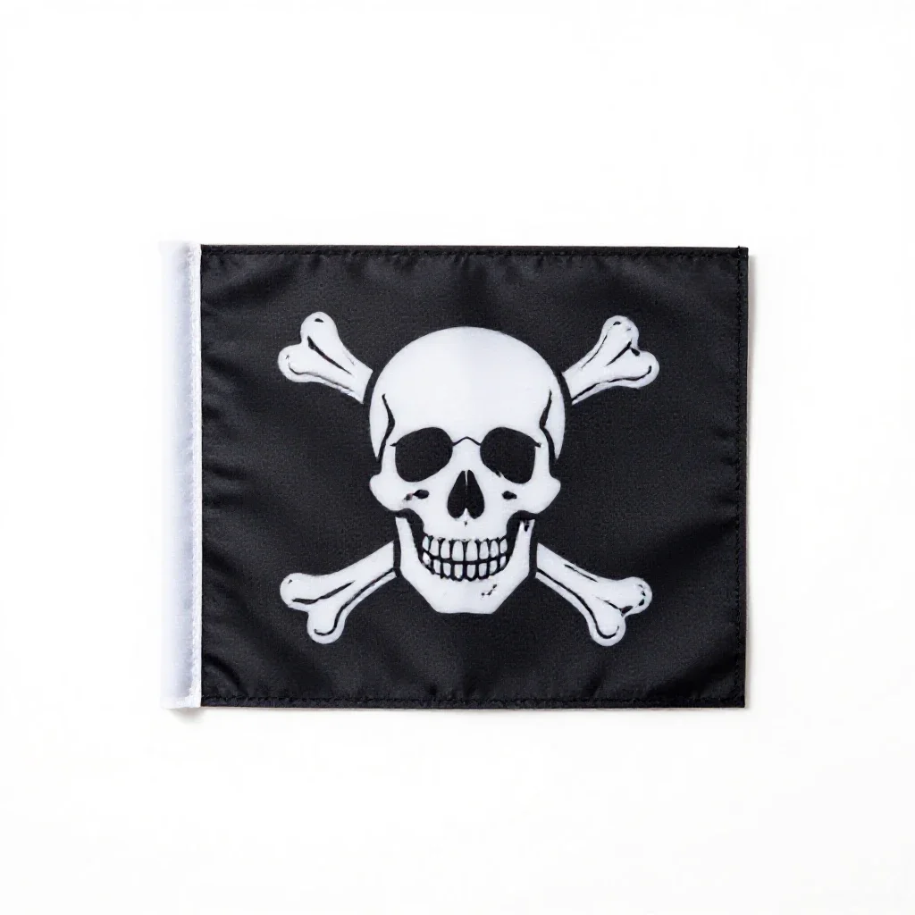 Black flag isolated on a white background