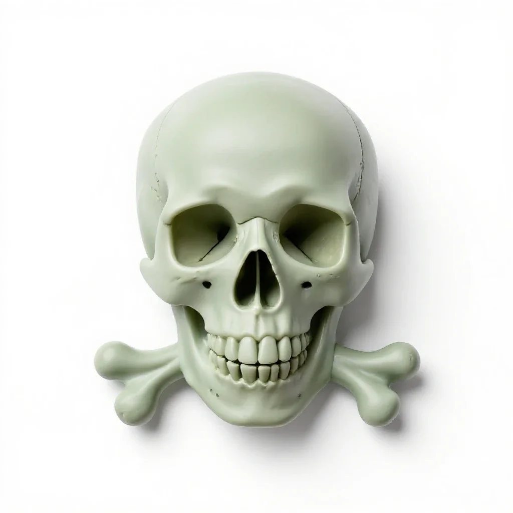 Skull and crossbones isolated on a white background