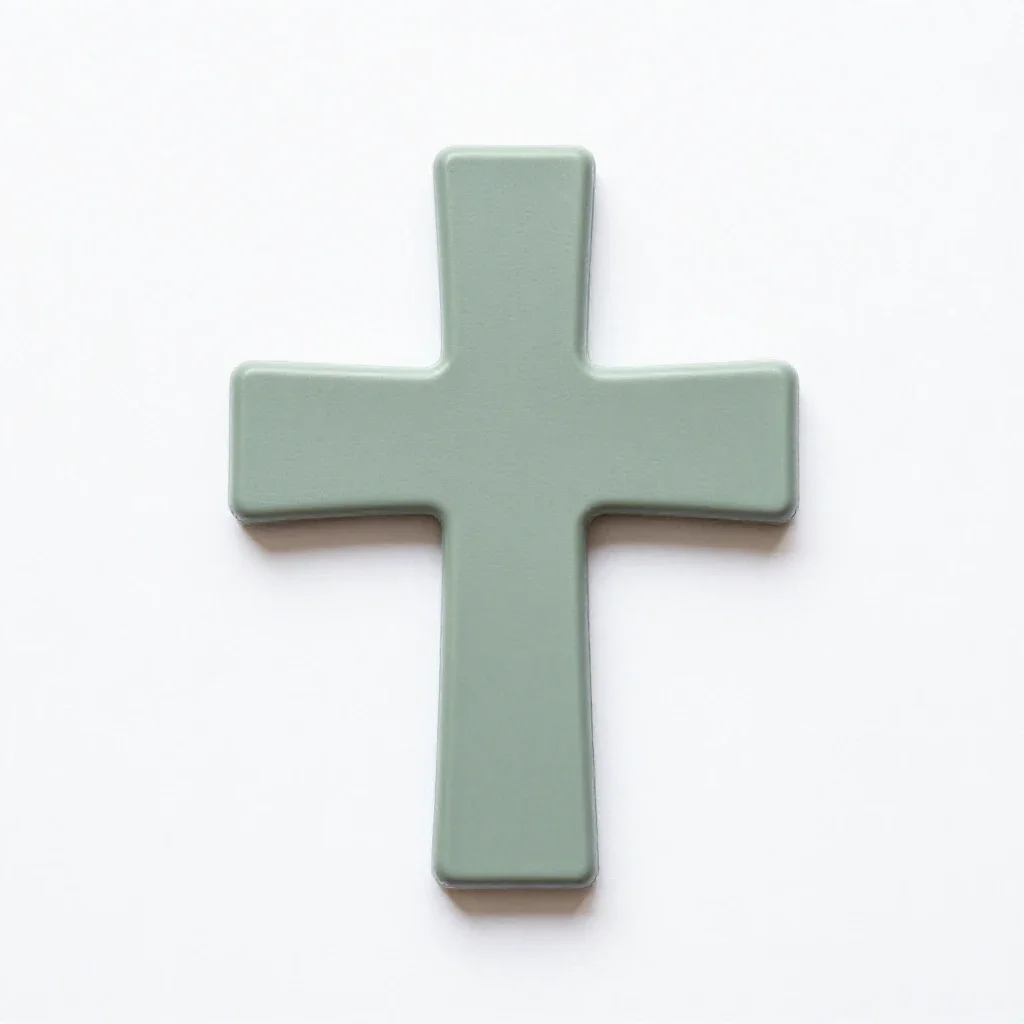 Tau cross isolated on a white background