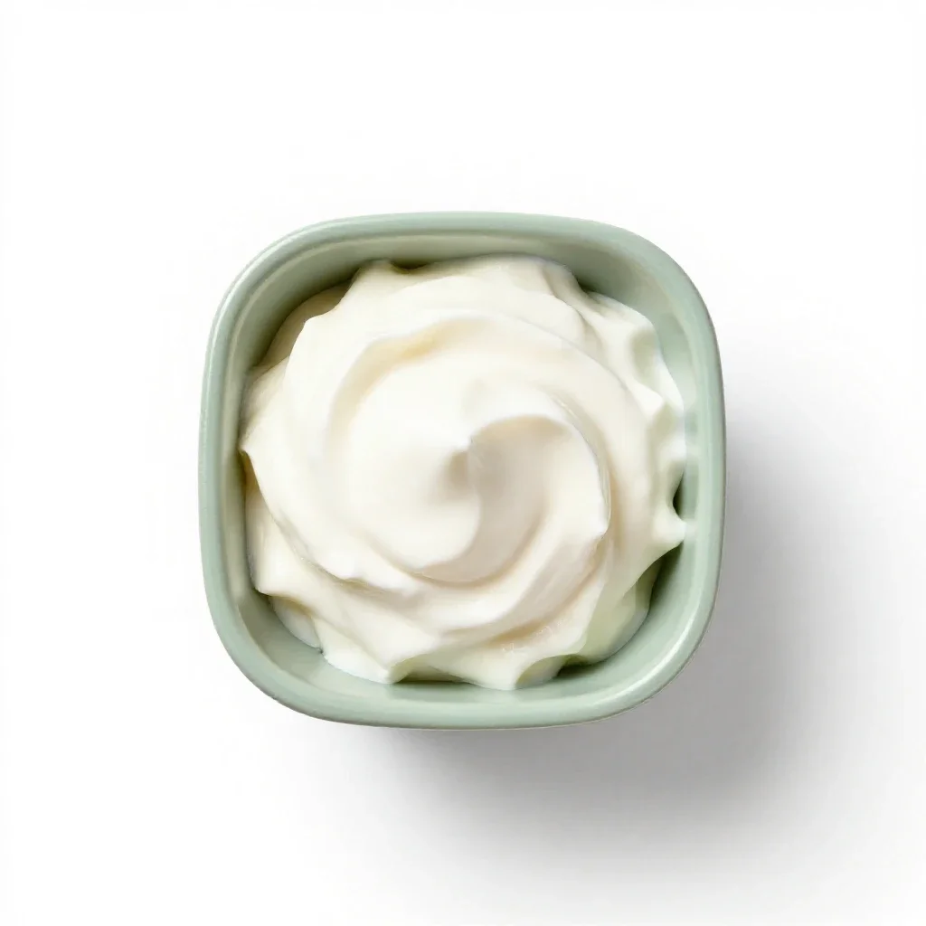 Whipped cream isolated on a white background