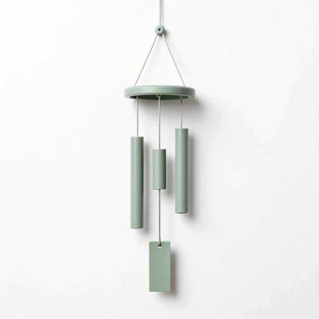 Wind chime isolated on a white background