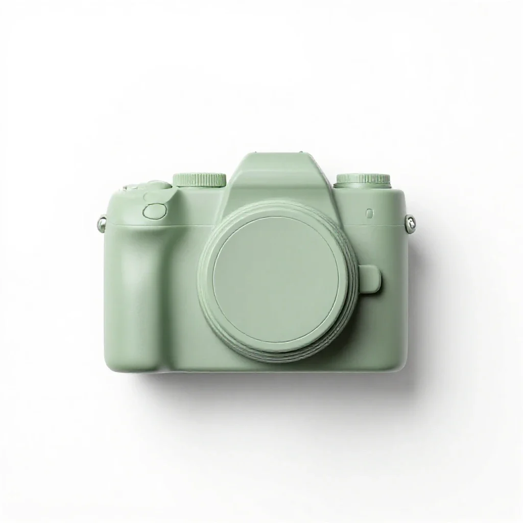 Box camera isolated on a white background