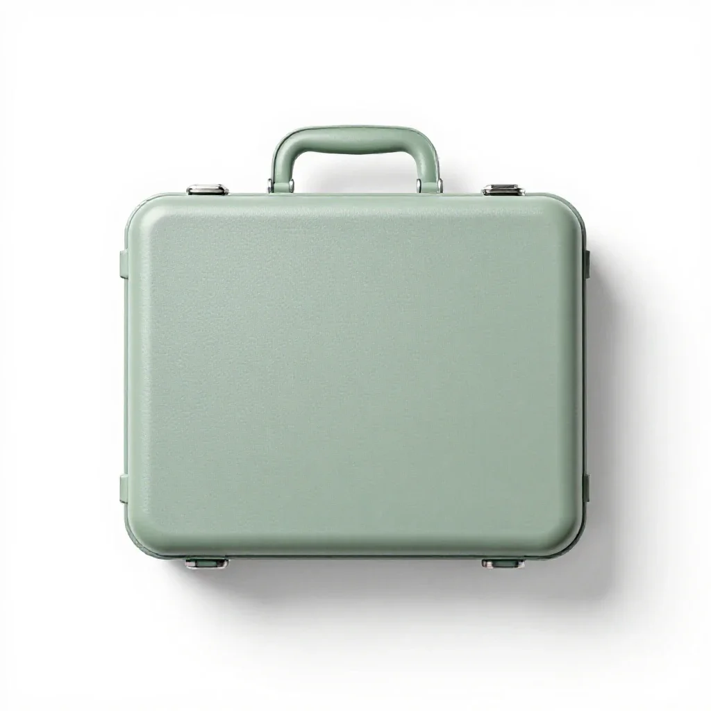 Briefcase computer isolated on a white background