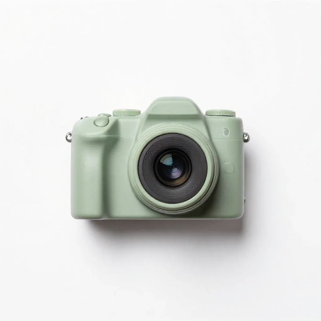 Candid camera isolated on a white background