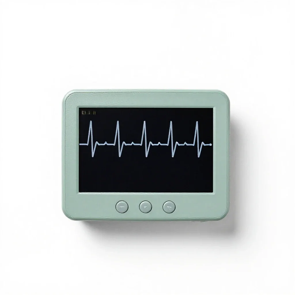 Cardiac monitor isolated on a white background