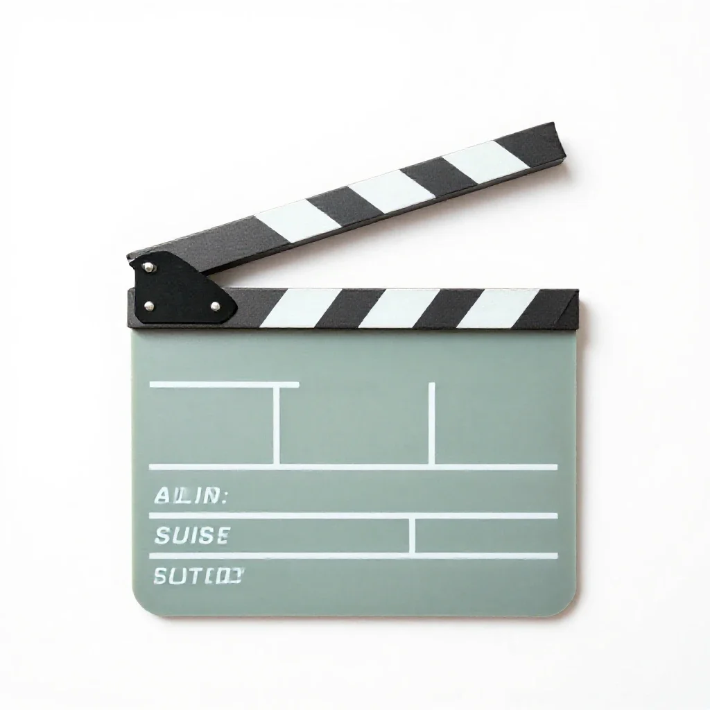 Clapperboard isolated on a white background