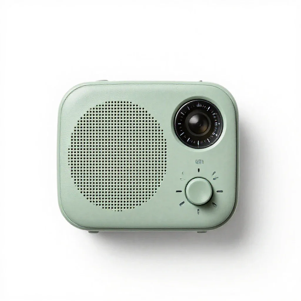 Clock radio isolated on a white background