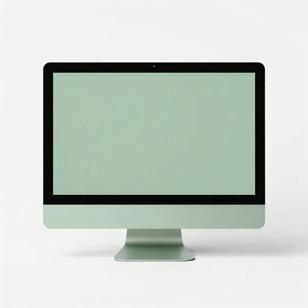 Computer monitor isolated on a white background
