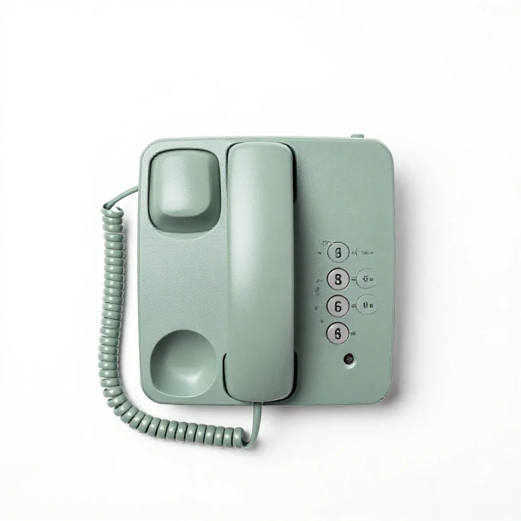 Desk phone isolated on a white background