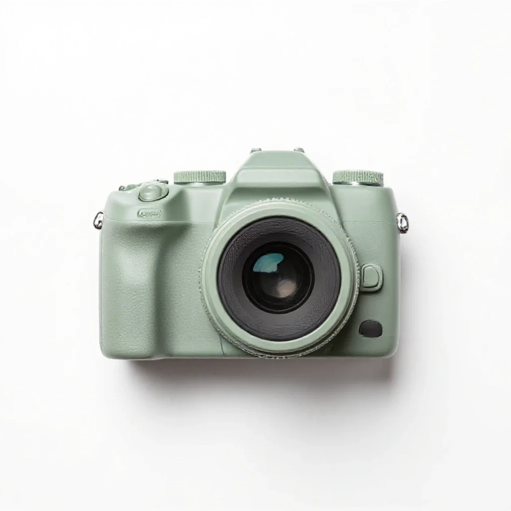 Motion-picture camera isolated on a white background