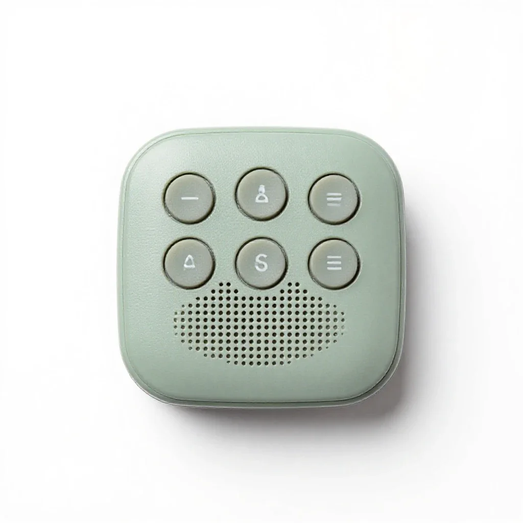 Push-button radio isolated on a white background
