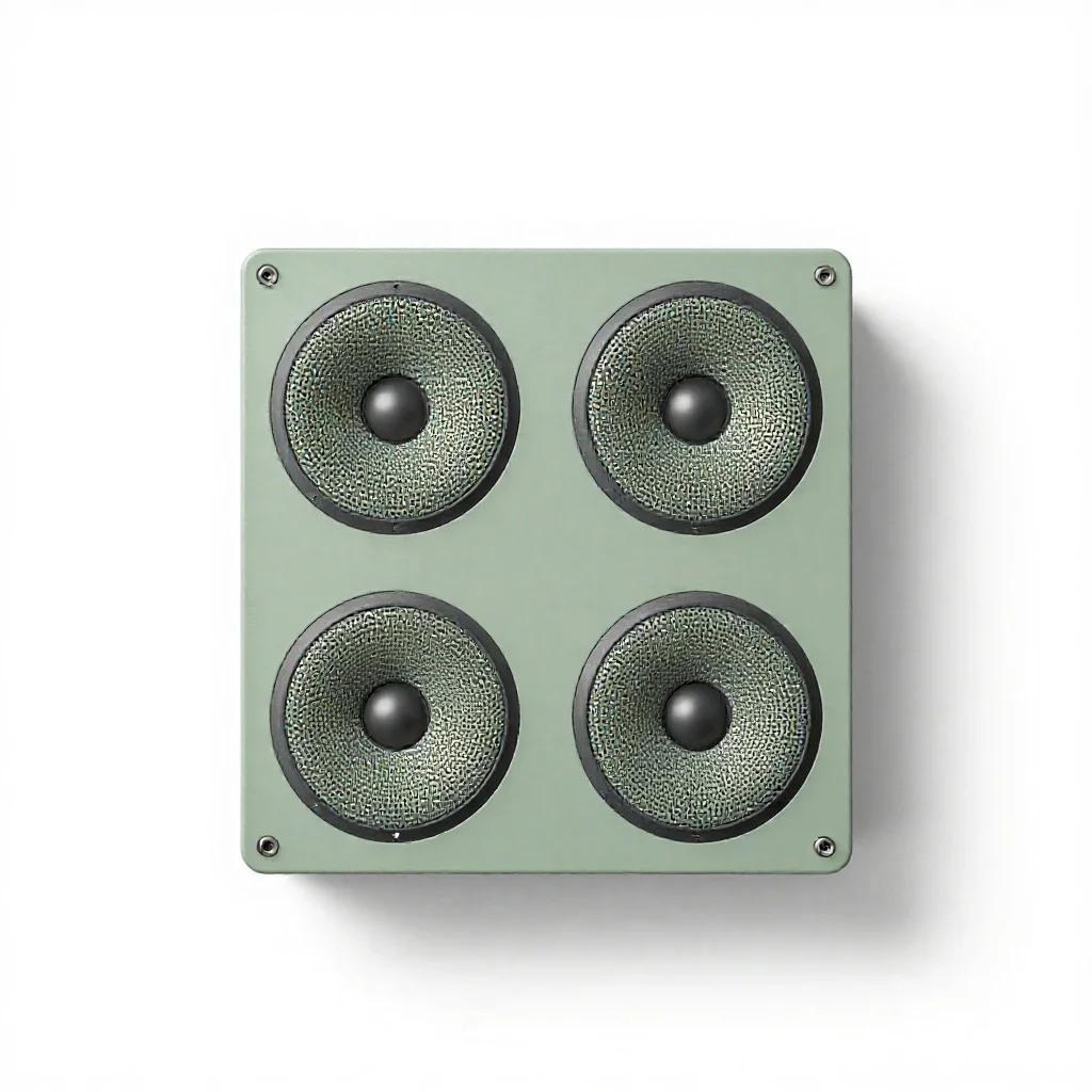 Quadraphony isolated on a white background