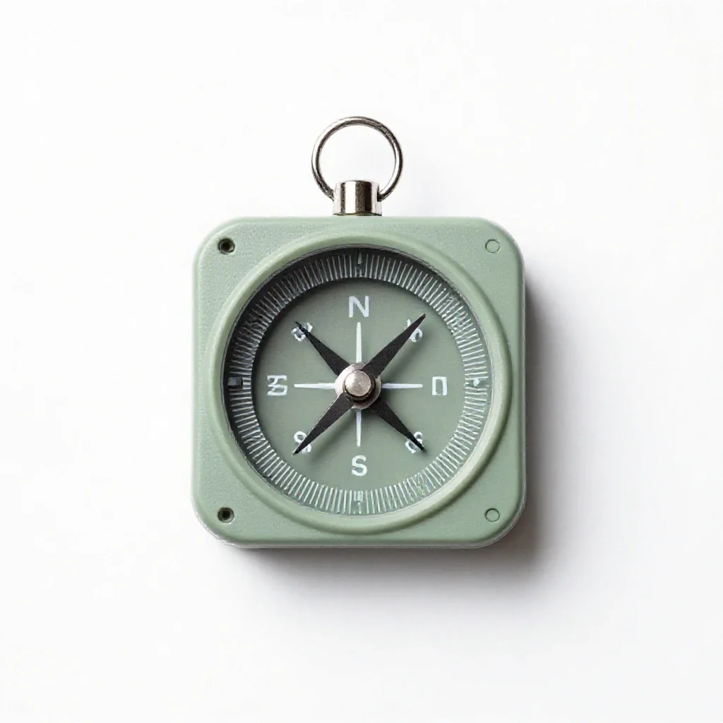 Radio compass isolated on a white background