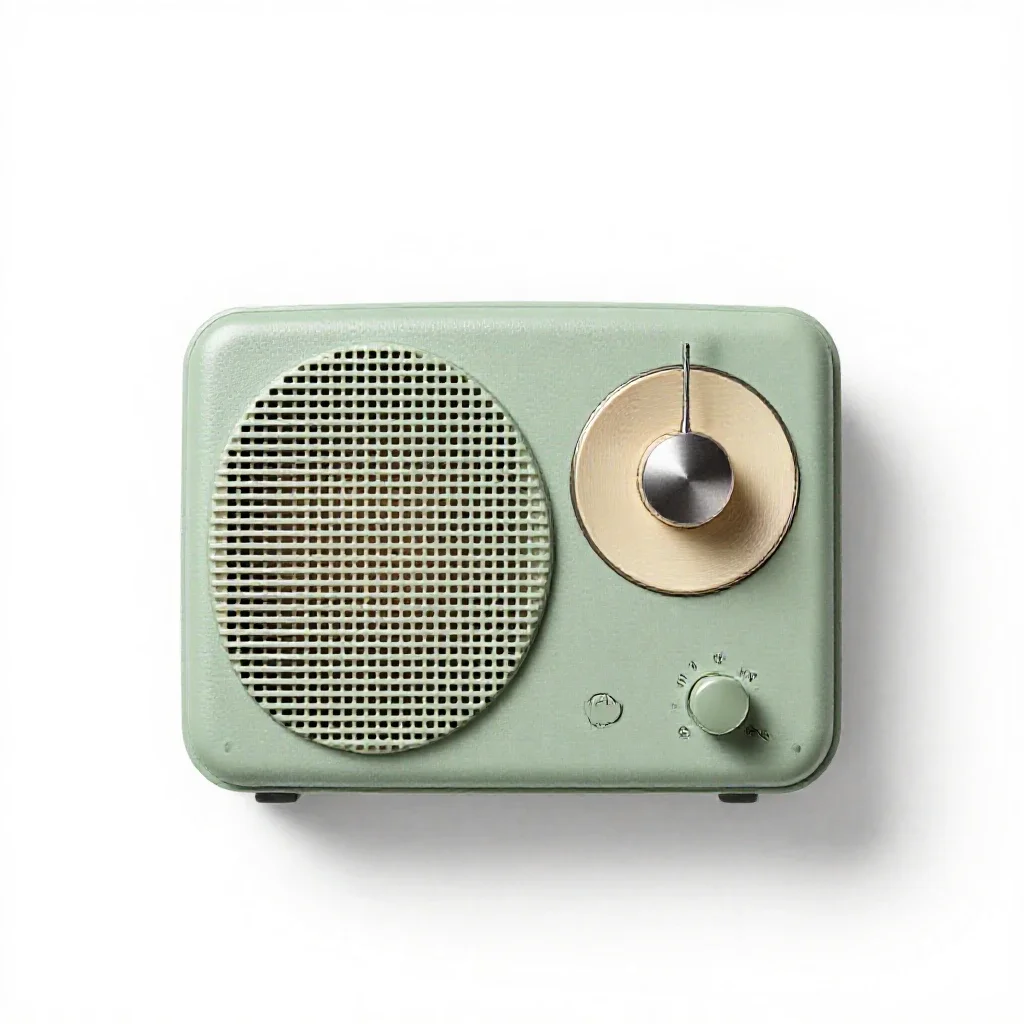 Radio-phonograph isolated on a white background