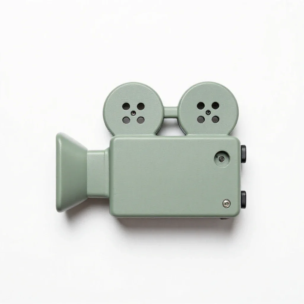 Sound camera isolated on a white background