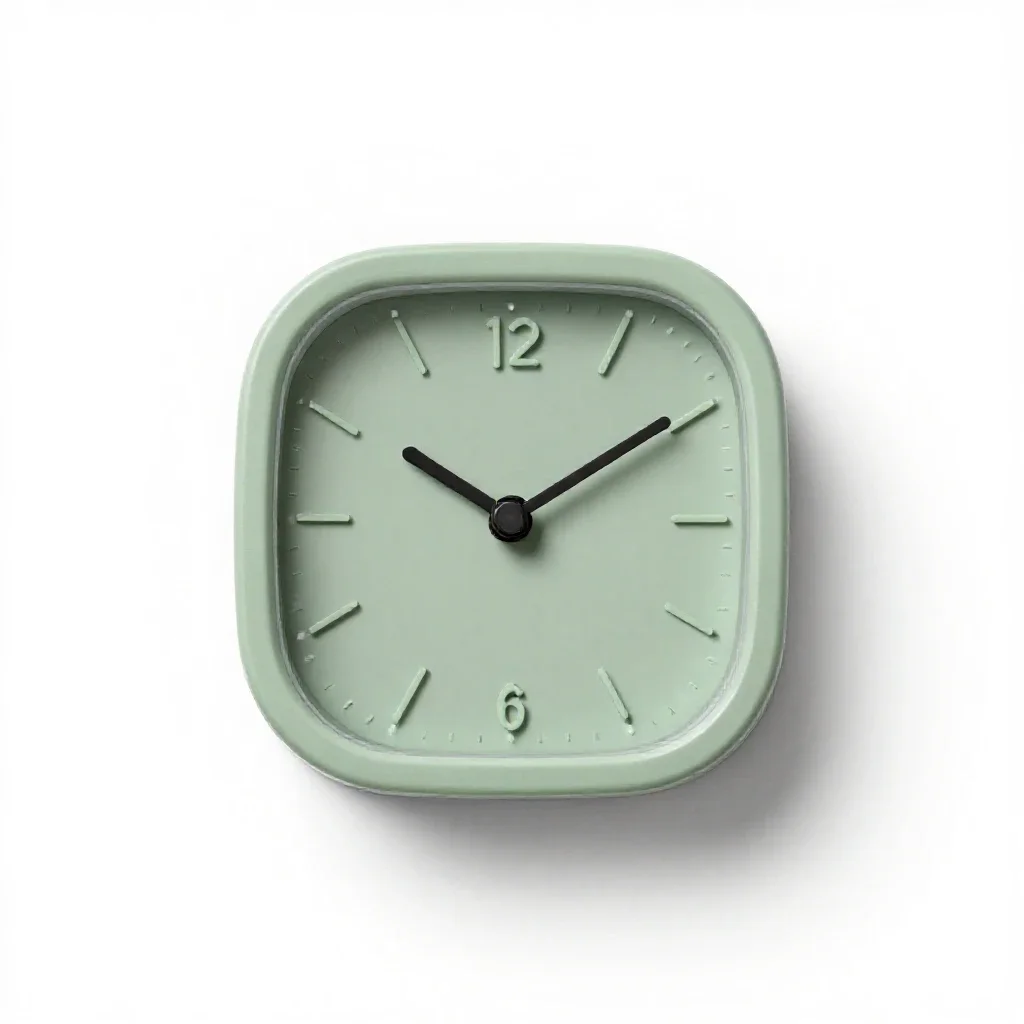 System clock isolated on a white background