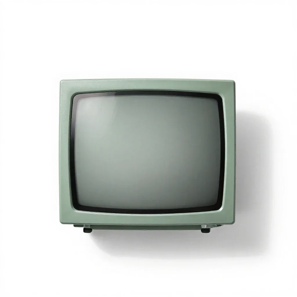 Television equipment isolated on a white background