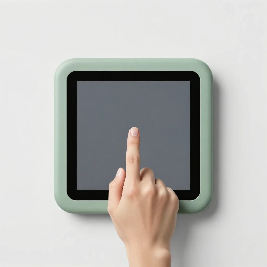 Touch screen isolated on a white background