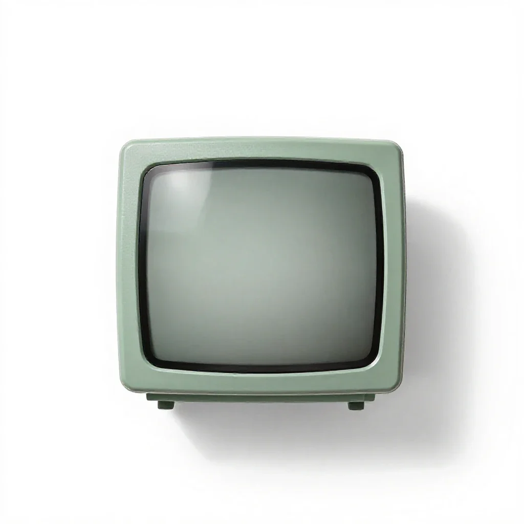 Tricolor television tube isolated on a white background