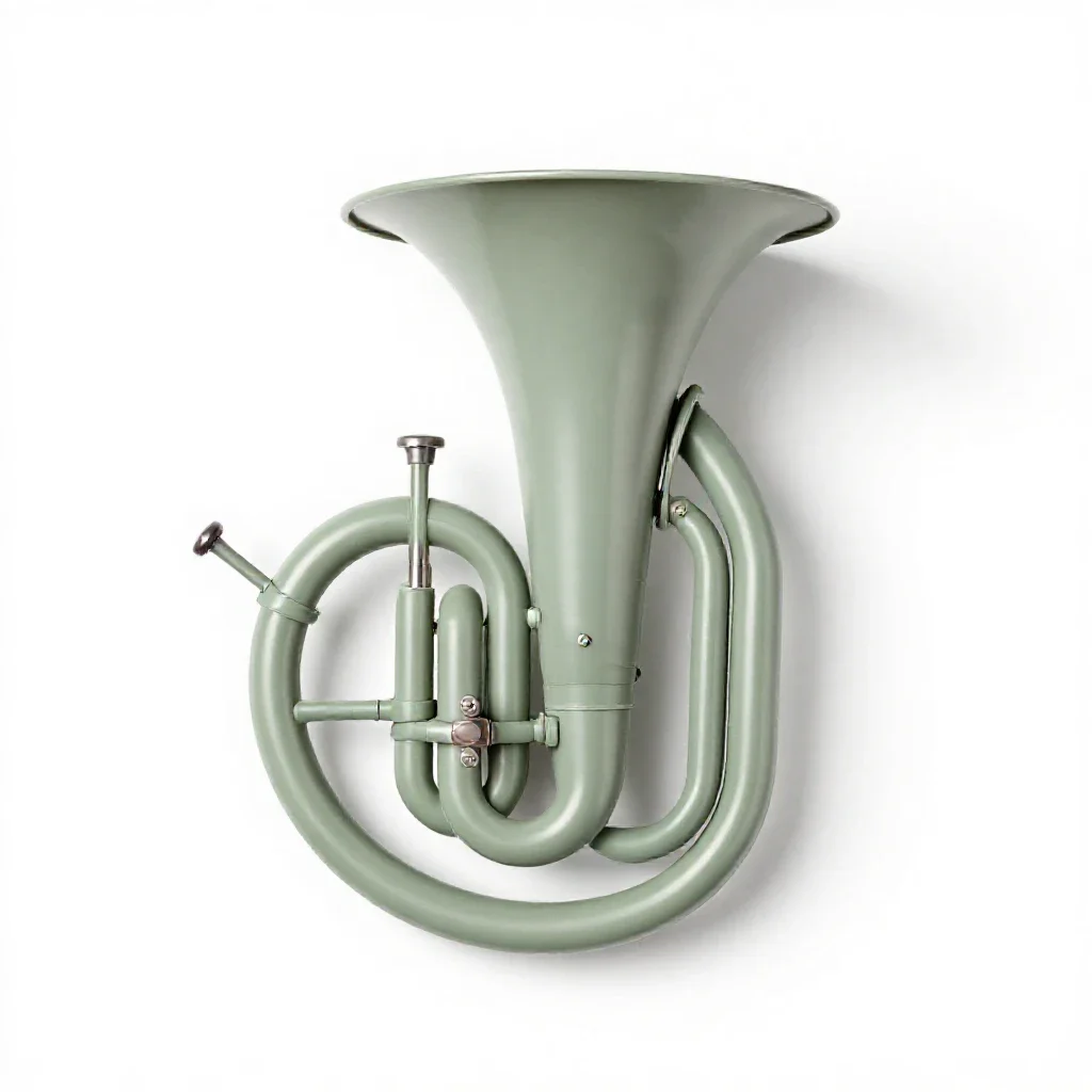 Bass horn isolated on a white background