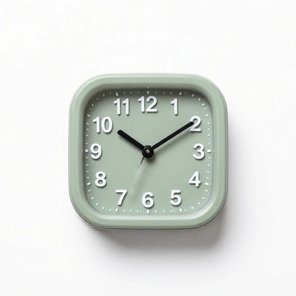 Caesium clock isolated on a white background