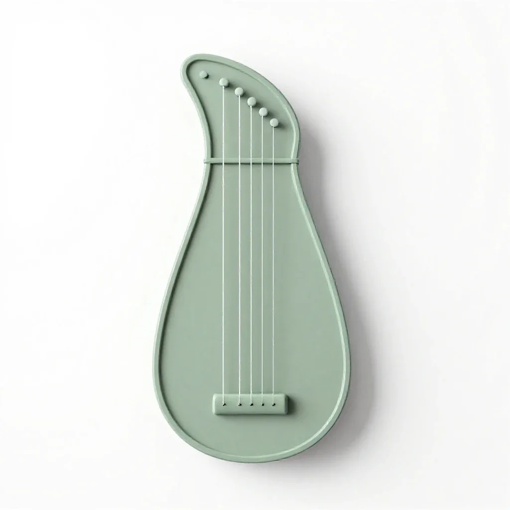 Chordophone isolated on a white background