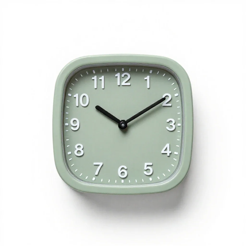 Clock isolated on a white background