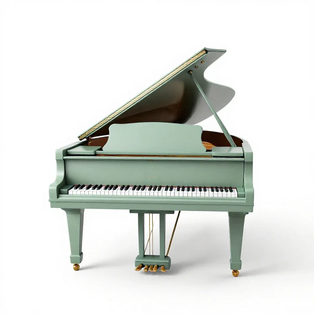 Concert grand isolated on a white background