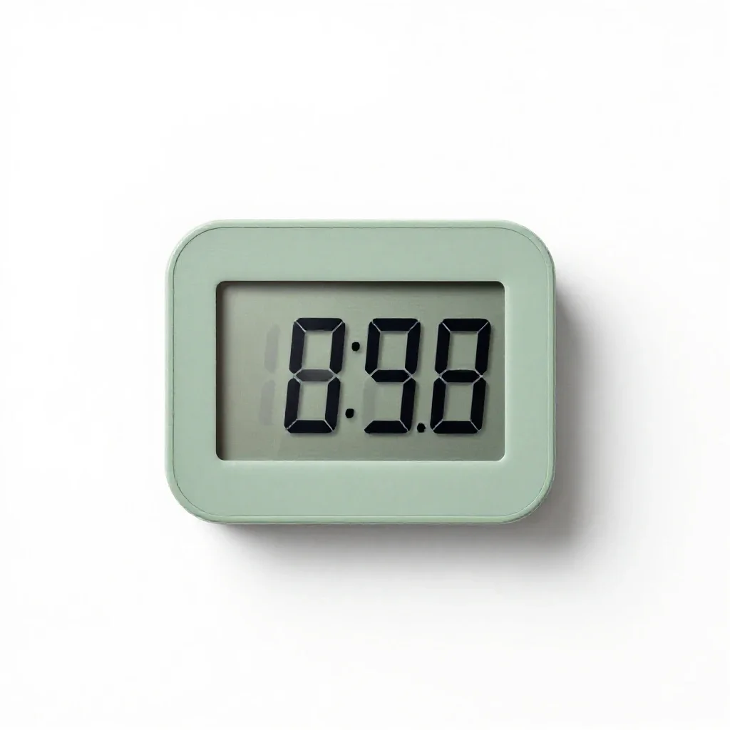 Digital clock isolated on a white background