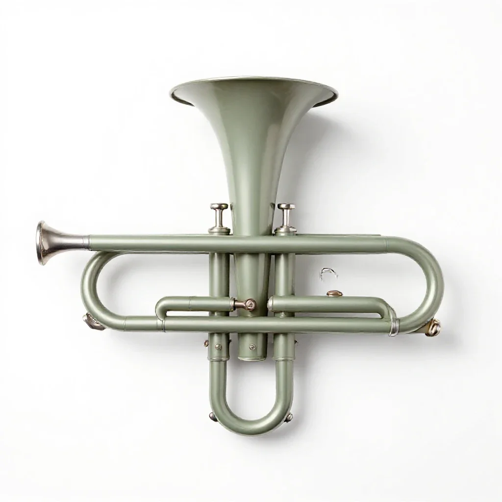 Flugelhorn isolated on a white background