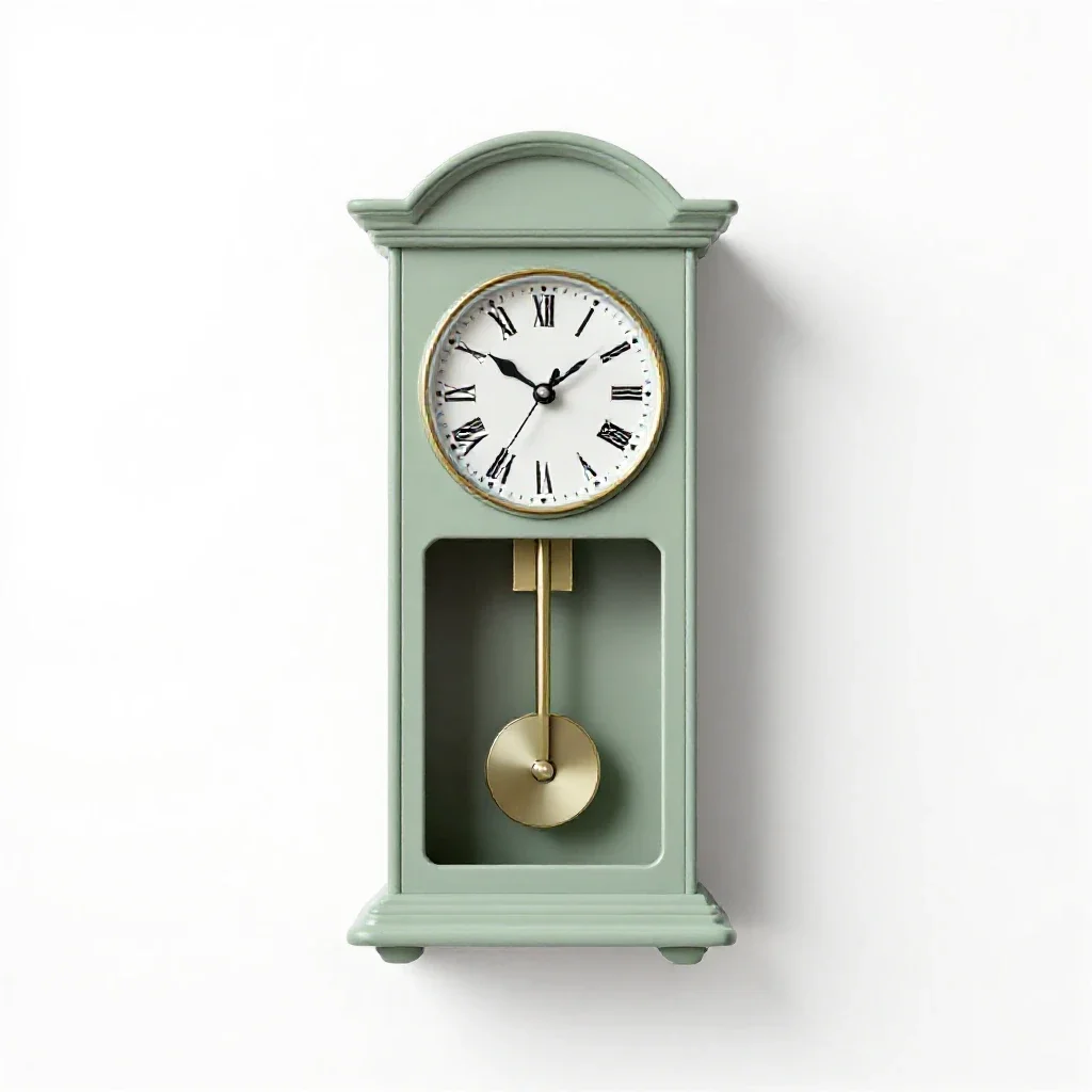 Grandfather clock isolated on a white background