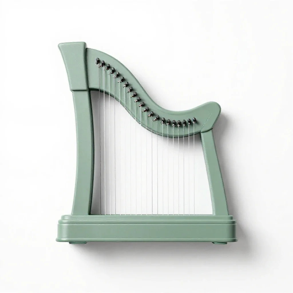 Harpsichord isolated on a white background