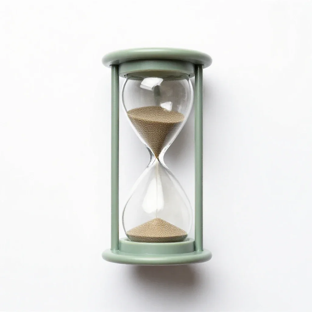 Hourglass isolated on a white background