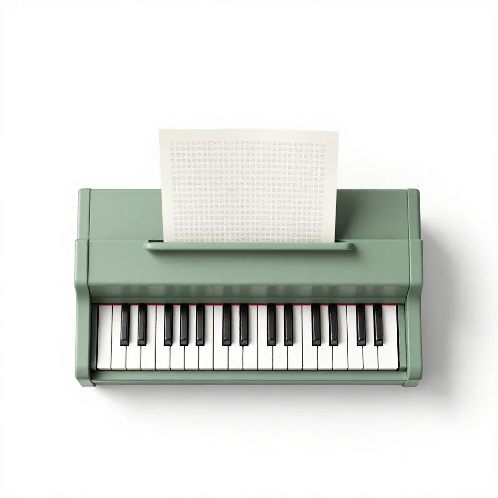 Mechanical piano isolated on a white background