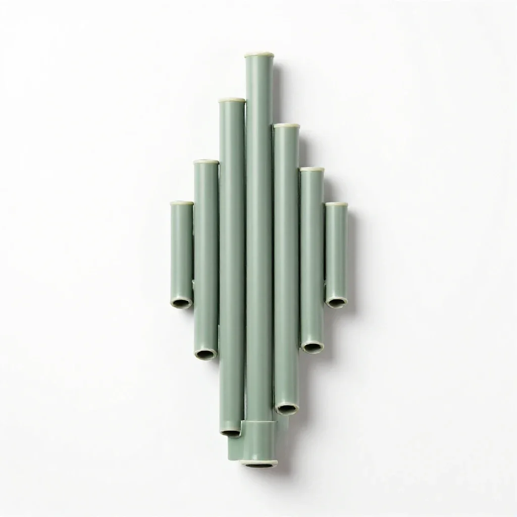 Panpipe isolated on a white background