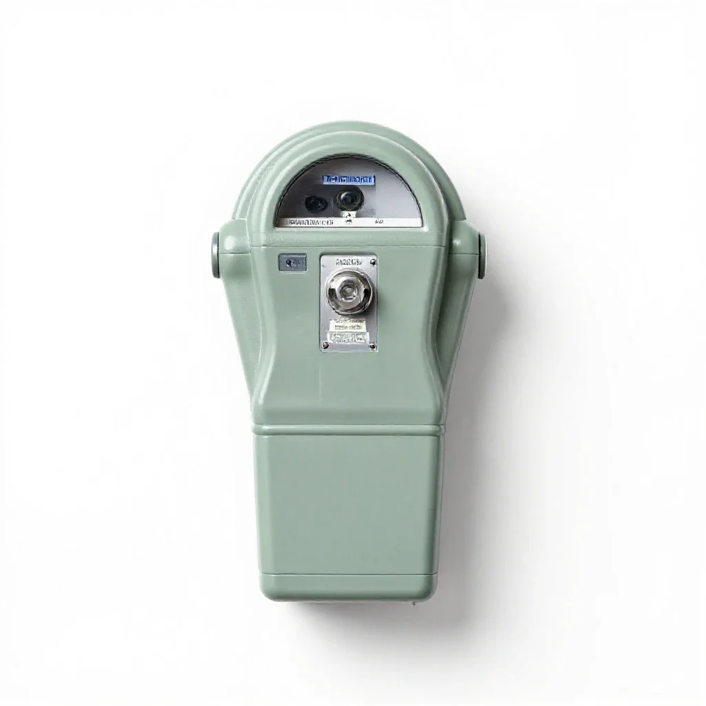 Parking meter isolated on a white background