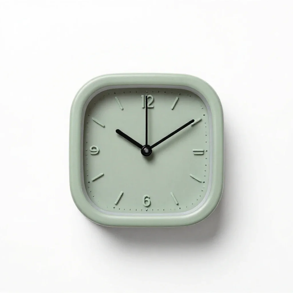 Pendulum clock isolated on a white background