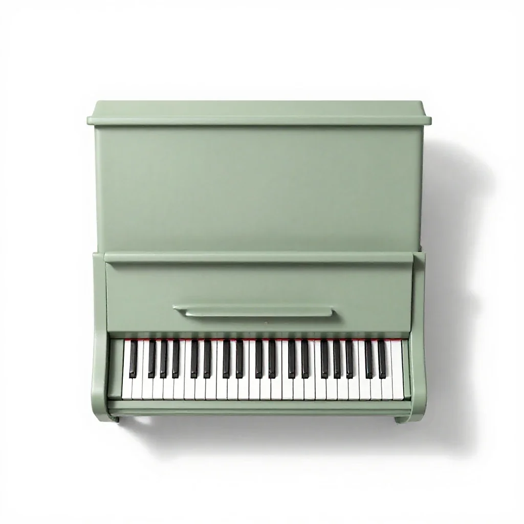 Piano isolated on a white background
