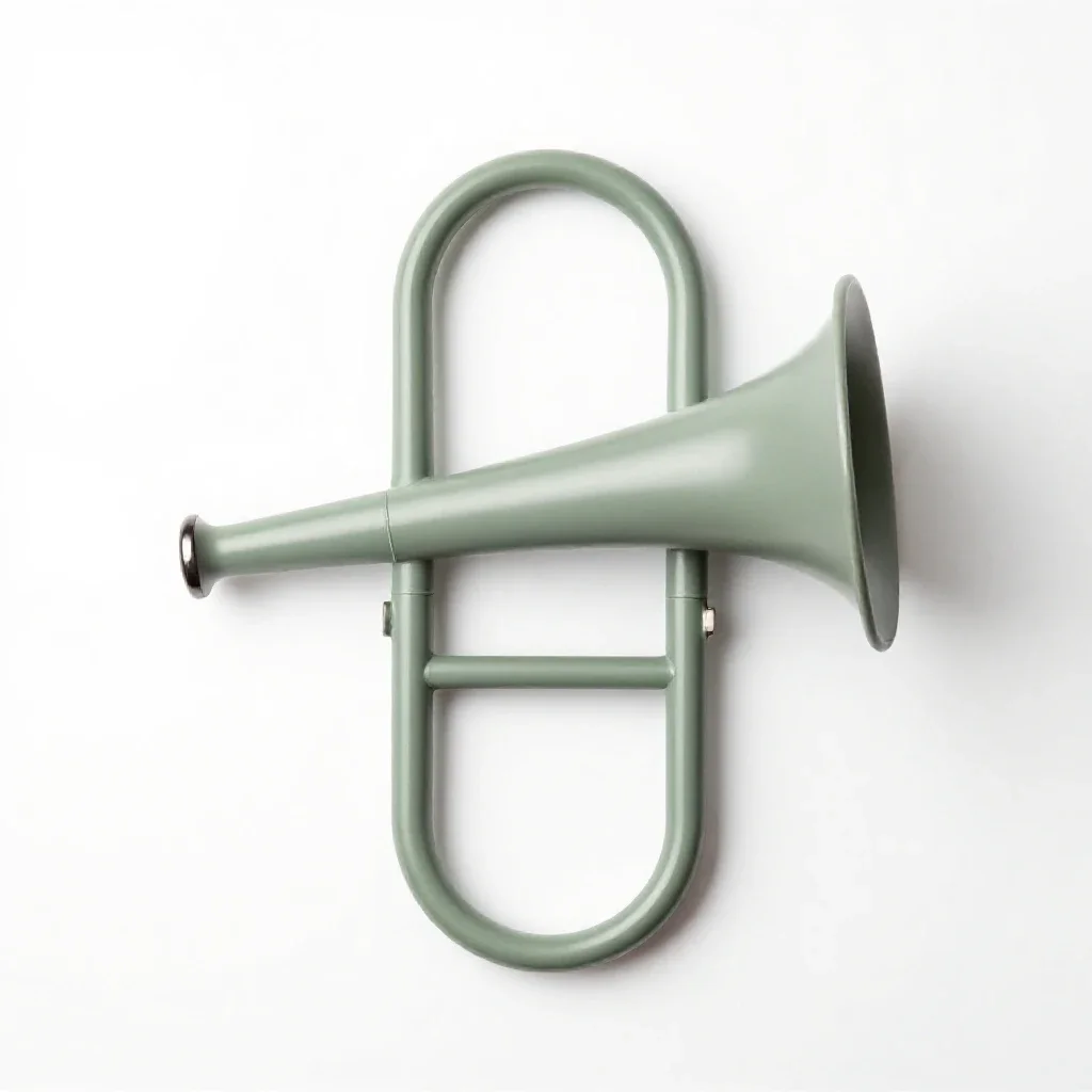 Sackbut isolated on a white background