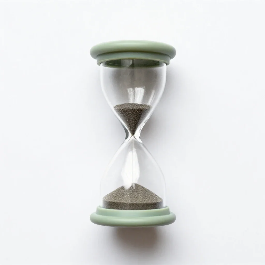 Sandglass isolated on a white background